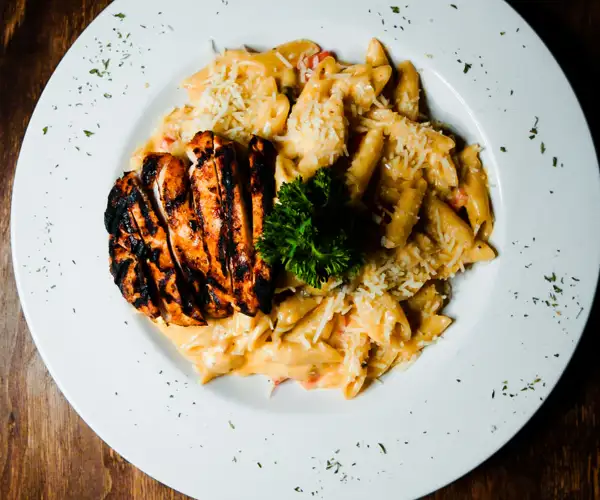 Comfort food plate at The Lobby Kitchen & Bar